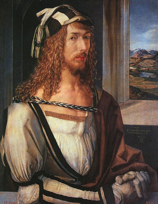 Albrecht Durer Self Portrait with Gloves China oil painting art